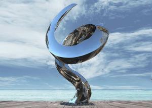 China Metal Fabrication Fine Stainless Steel Sculpture Tornado Shaped Design factory