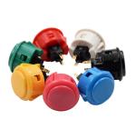 Snap In 2 Pin Arcade Machine Accessories , Green Red Sanwa Arcade Button
