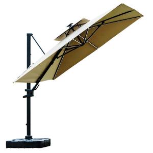 China Mail Packing Custom Courtyard Garden Umbrella Aluminum Cantilever Parasol for Outdoor factory