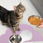 Silicone Pet Feeding Food Mat Dog Cat Placemat Mat With Raised Edge Anti-Slip