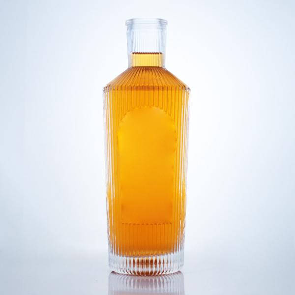 700ml Unique Design Flint Glass Bottle for Gin Rum Champagne Brandy Whisky