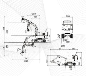 China High-Performance Hydraulic Digging Machine Weight 910kg 17Mpa 900mm factory