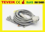 Medical use 10 lead ekg cable ,snap ecg cable, compatible Siemens / Hellige ekg