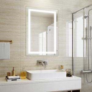China Graceful Hotel Bathroom LED Mirror with Custom Light Feature and Modern Luxury Design factory