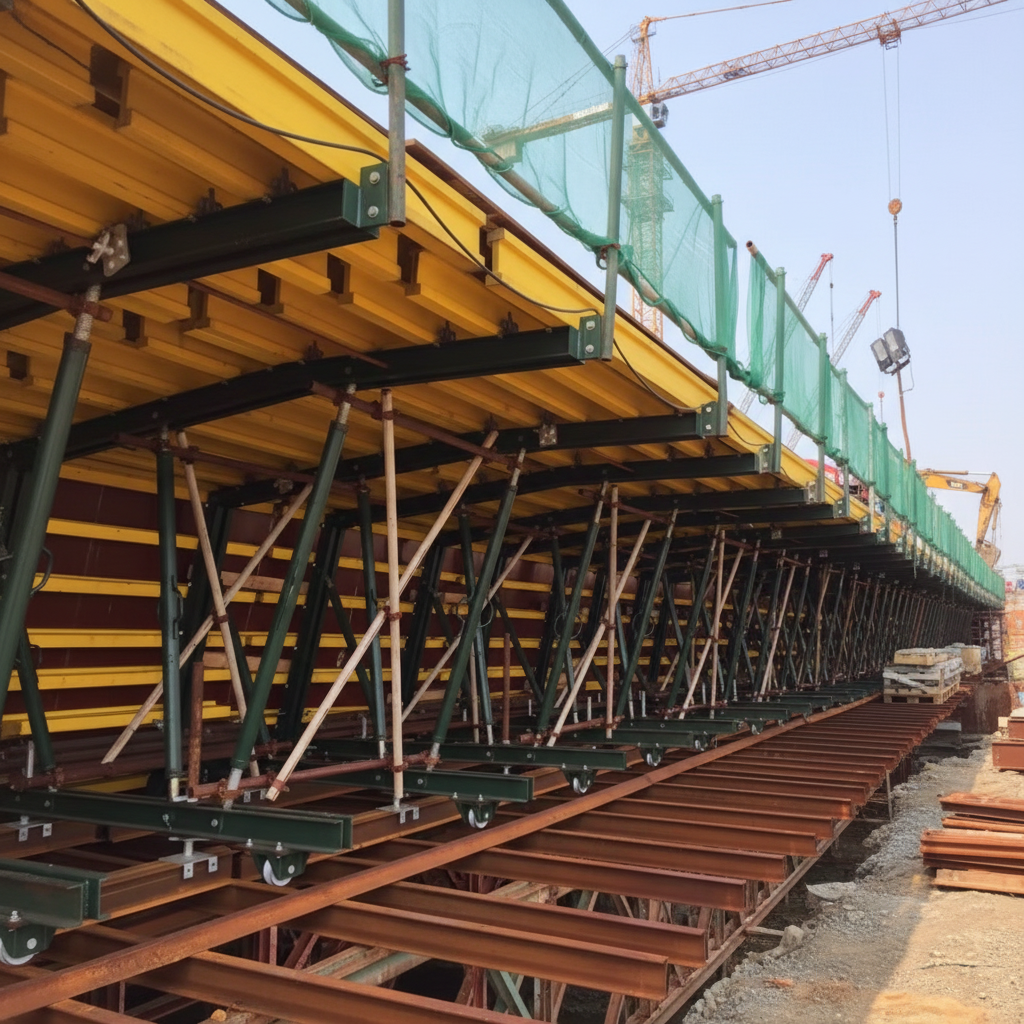 Yellow Timber Beam Formwork Waterproof Coating H20 Beam Formwork Customized For Outdoor Concrete Pour