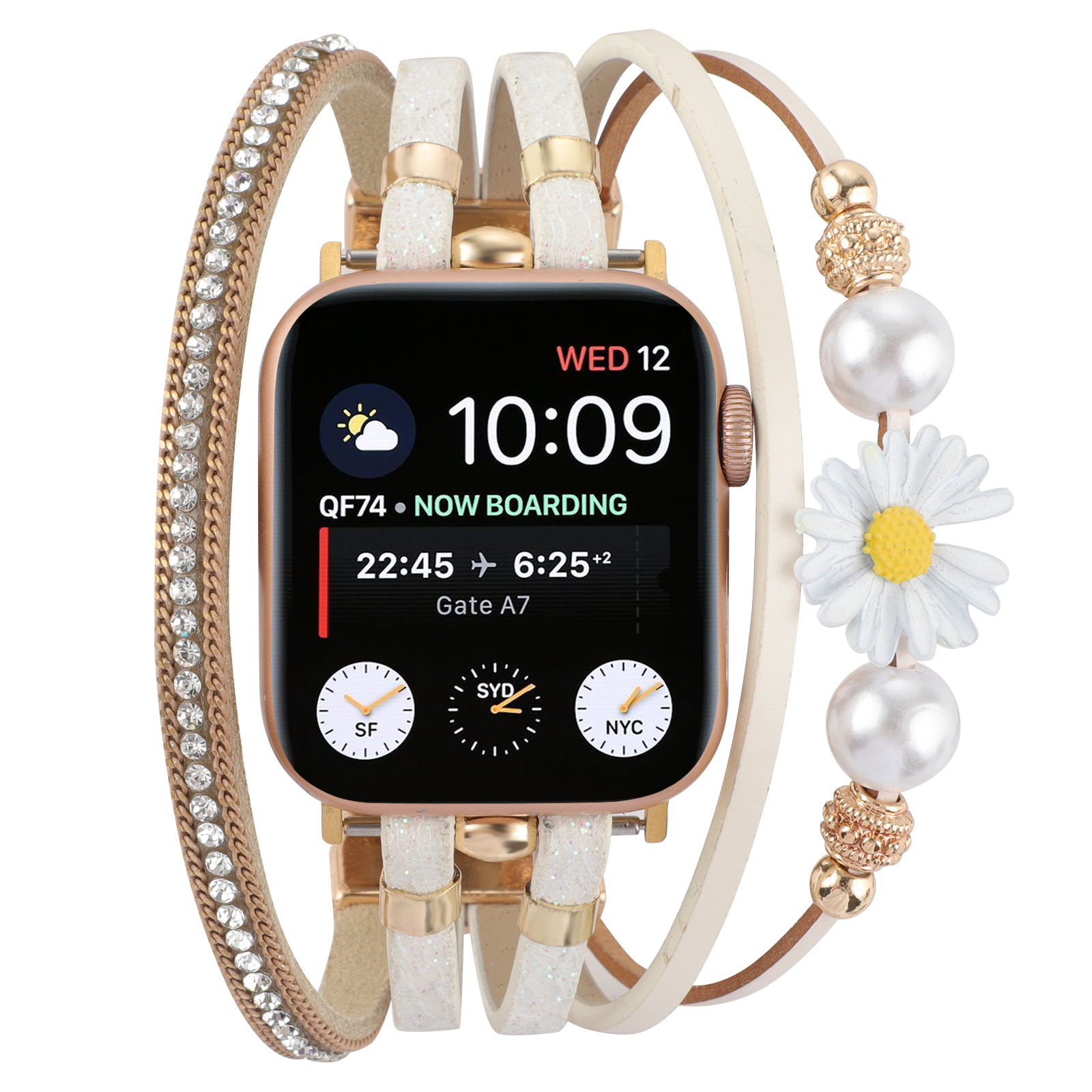 DHL.UPS.FEDEX.EMS Trendy Zou Chrysanthemum Decorative Smart Watch Band
