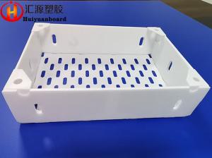 China Reusable Corrugated Plastic Box For Seafood , Corrugated Plastic Storage Bins factory