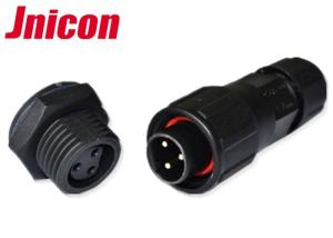 China Soldering Waterproof Cable Connector , 3 Pole Circular Cable Connectors Panel Mount factory