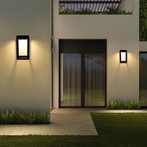 China High Bright Solar Powered LED Landscape Fence Light Wall Lamp For Garden Lawn Patio factory