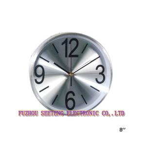 China Silver high quality new design round shape wall clock models factory
