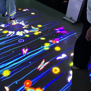 Mobile All-in-one Interactive Floor Projector with 4000 Lumens Brightness 1280