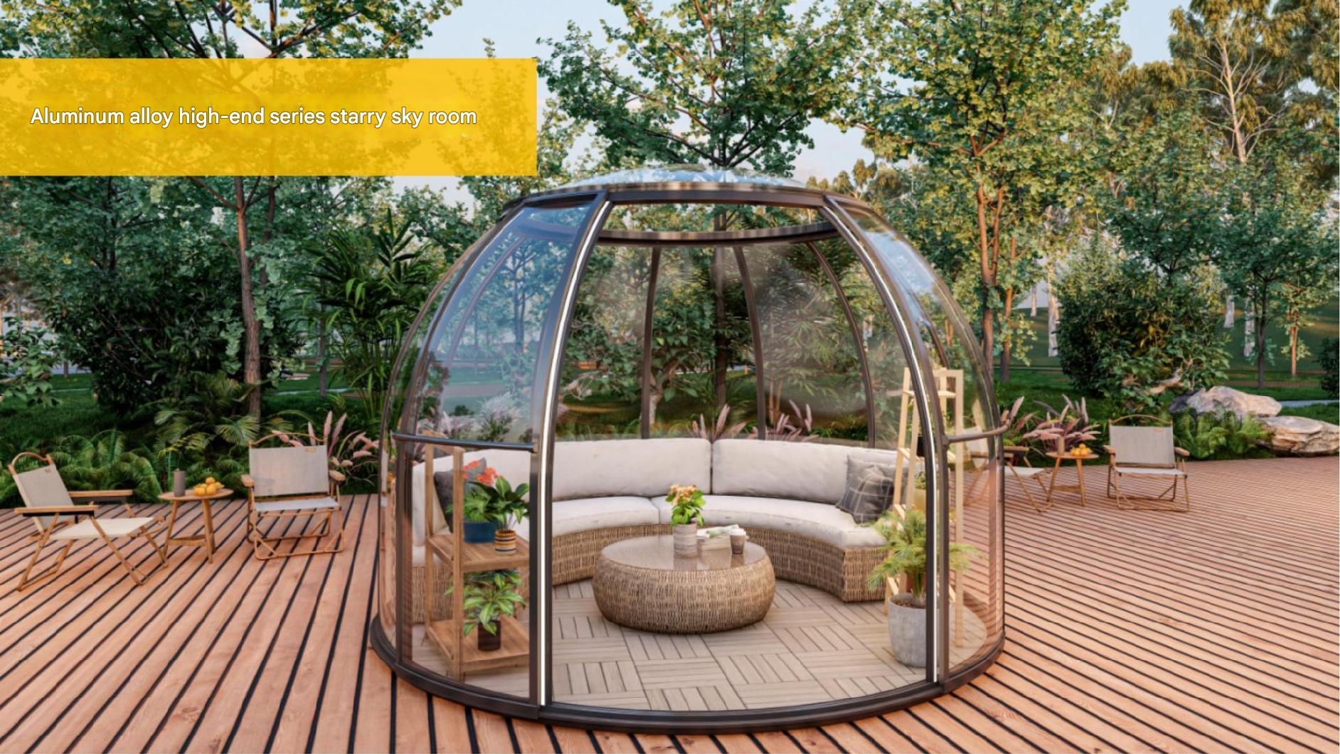 Hotel Transparent House Bubble Room Sun Room Star Room Garden Terrace Design Style Contemporary