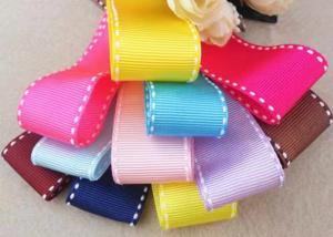China Customized Stitched Grosgrain Ribbon For Gift Wrapping Decoration factory