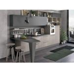 Wood grain MFC kitchen cabinet,Modern kitchen furniture,Kitchen design,L-shape