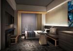 Wellington laminate wood headboard bed with nightstand and Wall unit TV stand