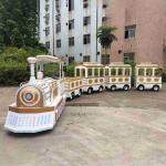 Electric Tourist Train Rides One Locomotive 4 Coaches Battery Power