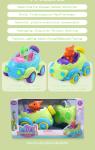 Remote Control Cartoon Dinosaur Toy Car with Full Lighting and Music Children's