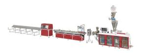 China SIZ 65/132 Outside Decoration Special Screw Designed PE WPC Plastic Extrusion Line factory