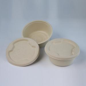 China 1250ml Disposable Paper Soup Bowls , Microwavable Compostable Bagasse Bowls factory