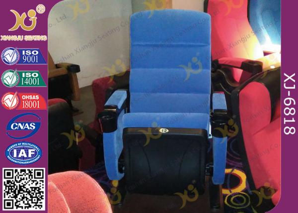 Plastic Shell Floor Mounted Folding Theater Seats For Music Hall , Home Cinema