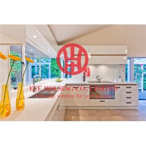 Customized Modern Lacquer Kitchen Cabinet with Excellent Design and Quality MOQ is 1 set & Shipping by Sea