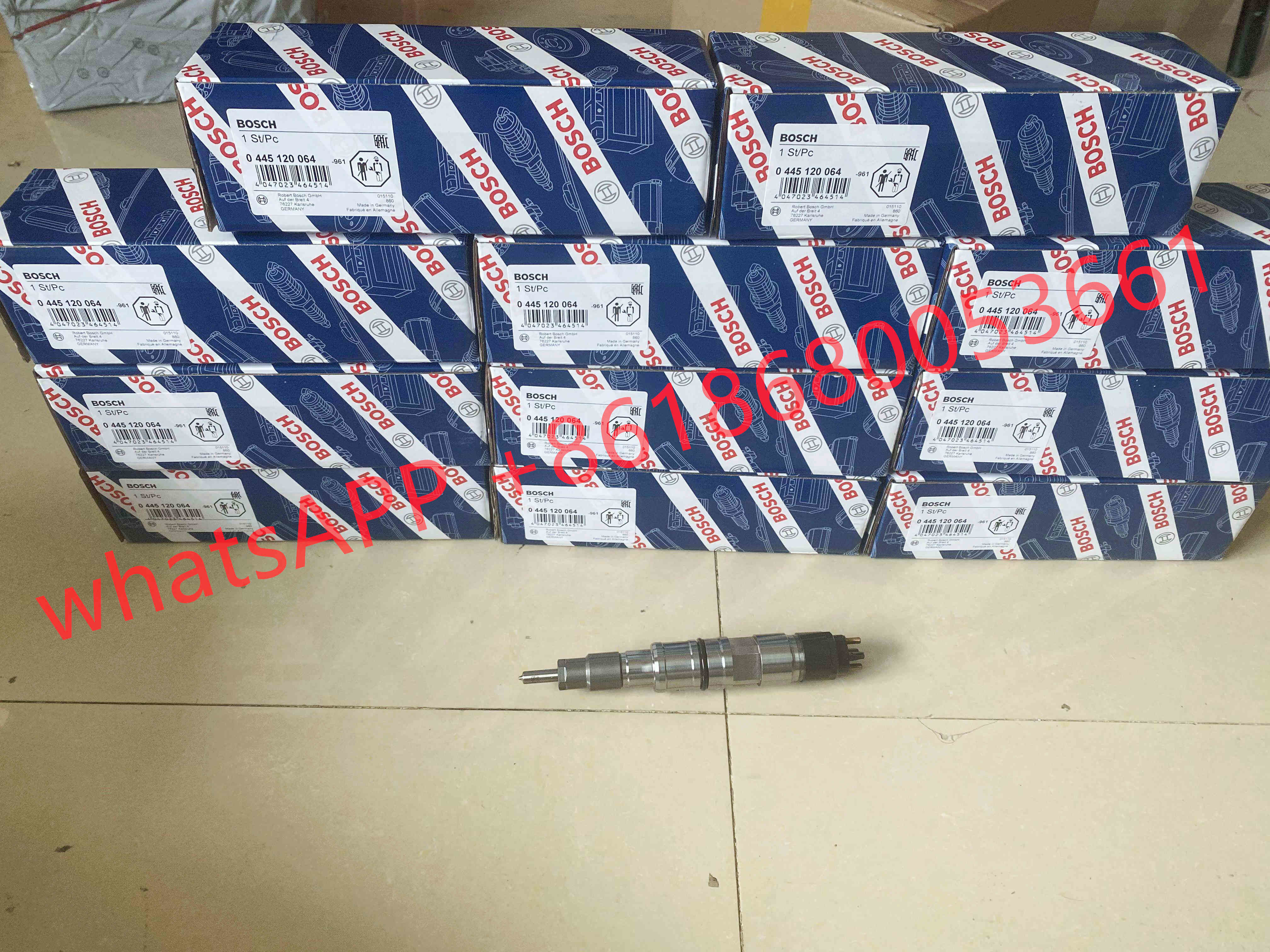 hot sale 100% new diesel fuel injector 0445120345 0445120064 0445120137 0986435529 for KHD/Magirus-Deutz/Renault/Volvo