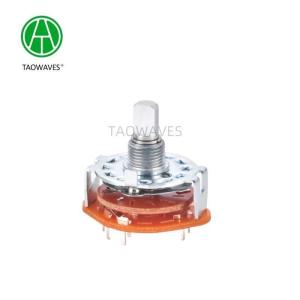 China 25mm Metal Shaft Rotary Route Switch Voltage Selector Switch Standard Compliance factory