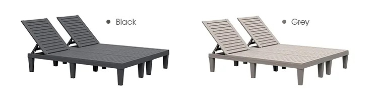 Plastic Stackable Adjustable Sun Lounger Chair for Outdoor Beach Patio Hotel Swimming Pool