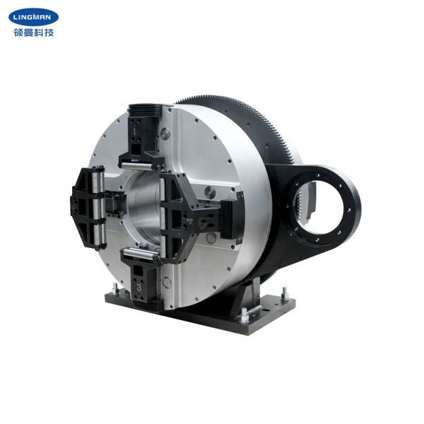 Laser Rotary Chuck Twin Chuck Pneumatic Chuck For Fiber Laser Cutting Machine Four-claws Double Movement