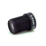 S Mount 4K Low Distortion Lens 5.4mm 1/2.3" F2.5 12MP 60 Degrees CCTV Wide Angle