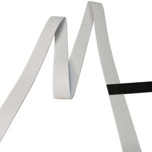 Wholesale Durable Underpants Polyester Elastic Webbing Thick Flat Woven White