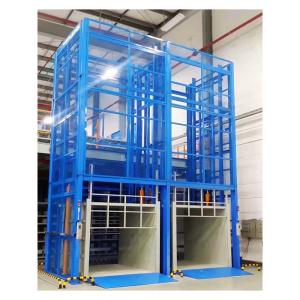 China Fully Caged Cargo Lift 3m 5m 7m 9m Hydraulic Freight Elevator For Warehouse factory