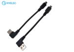 Custom USB A Male Left Angle 90 Degree To Straight Mini B Cable Assembly