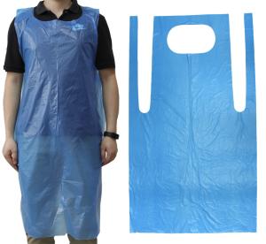 China PE Apron Cape Disposable Waterproof LDPE Polyethylene Hospital Apron factory