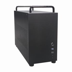China Tempered Glass 140mm PSU Aluminium PC Case With 12cm Fans factory