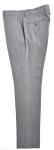 Mens 2 Piece Suit For Men Grey Stripe , Custom Made Tailored Suits Woven Fabric