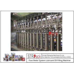 7L Lubricant Oil Filling Machine Flow Meter System 1800 BPH