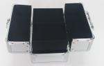 Small Silver Aluminium Cosmetic Case 250 x 170 x 170mm Inside Trays