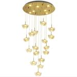 Duplex building living room lamp creative ingot crystal villa pendant light