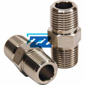 China High Precision 3 / 4 &quot; Sch 80 NPT Hex Nipple , A182 F316 Male Threaded Nipple factory