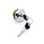 Chrome Plated Pin Tumbler Cam Lock , Pin Cylinder Lock CW 90 Degree