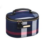 Waterproof Canvas Handle Cylinder Makeup Cosmetic Bag Case for Travel
