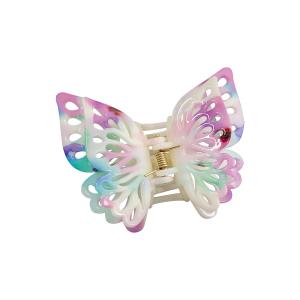 China Double hollowed plastic butterfly claw clip factory