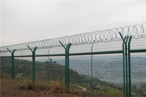 China Galvanised Steel Prison Security Fence Q235 Razor Blade Wire Fence factory
