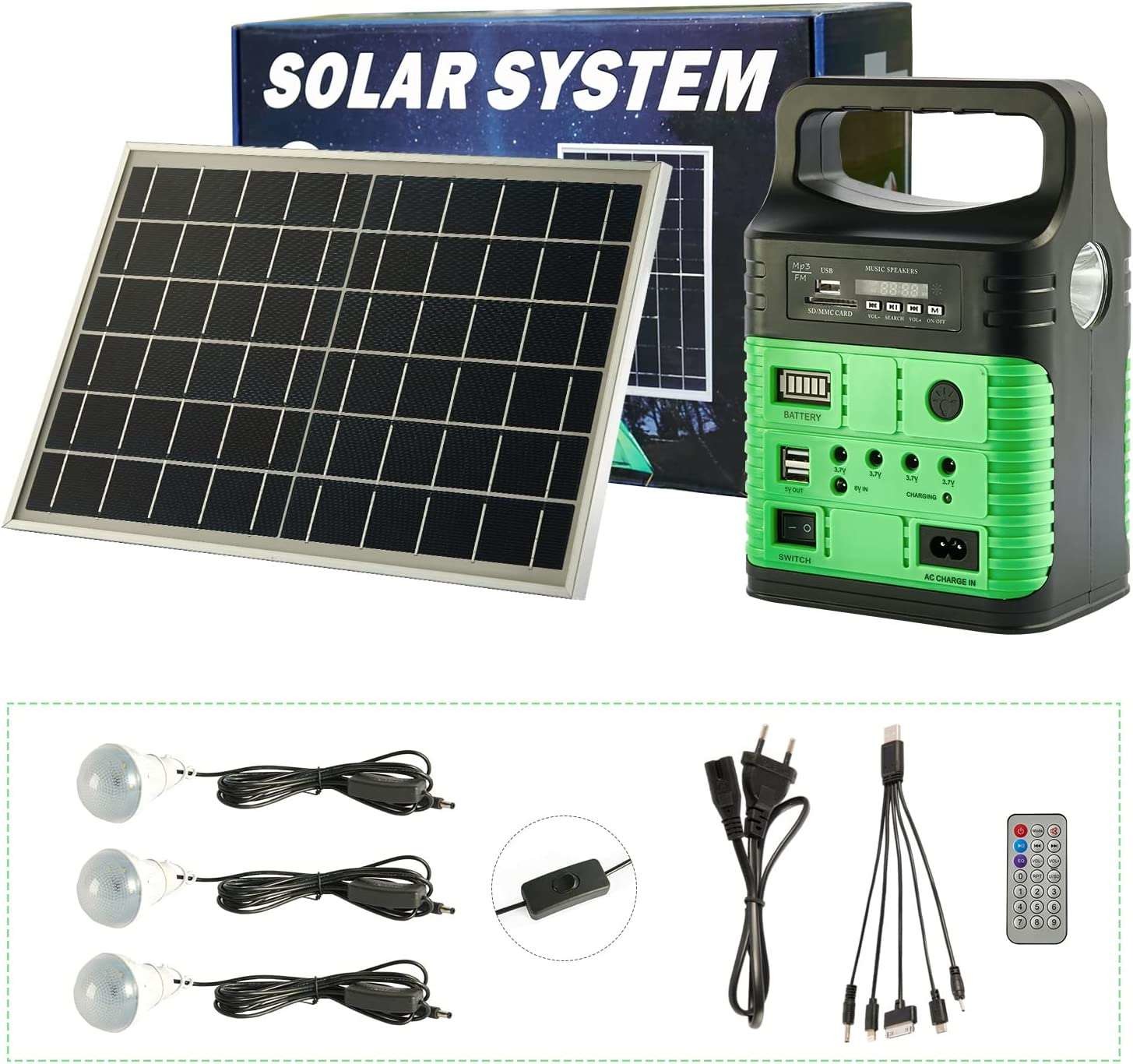 Portable Led Solar Emergency Camping Lights Outdoor 12PCS SMD Lithium Battery