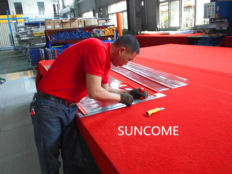 English Man Machine Interface High Speed Rolling Door Outside Big Wind Area