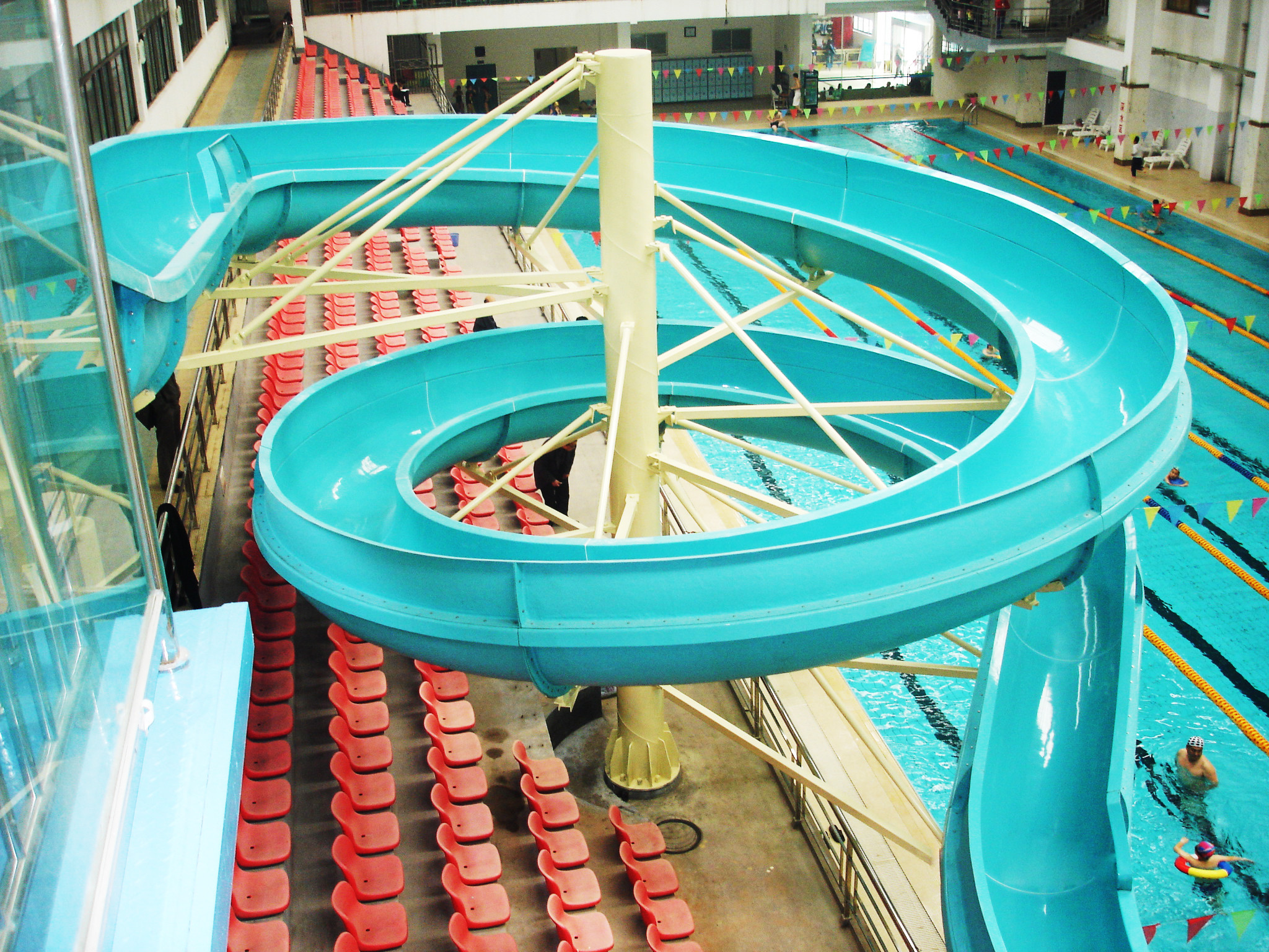 Funny Strong Visual Big Water Slides For Big Outdoor Resort Spiral Water Park