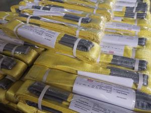 China WLL 3T Polyester Lifting Sling , Flat Webbing Sling With Eye Tuv Ce Gs Approved factory