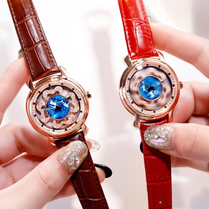 3ATM Water Resistant Rotating Feature Quartz Watch Ladies Fashion Watch OEM