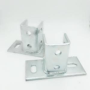 China UL Certified 12 Gauge Zinc Plated 4-Hole Base Strut Channel Fitting factory
